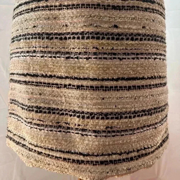 Lulu's Gold and Black Striped A-Line Mini Skirt - Picture 2 of 6